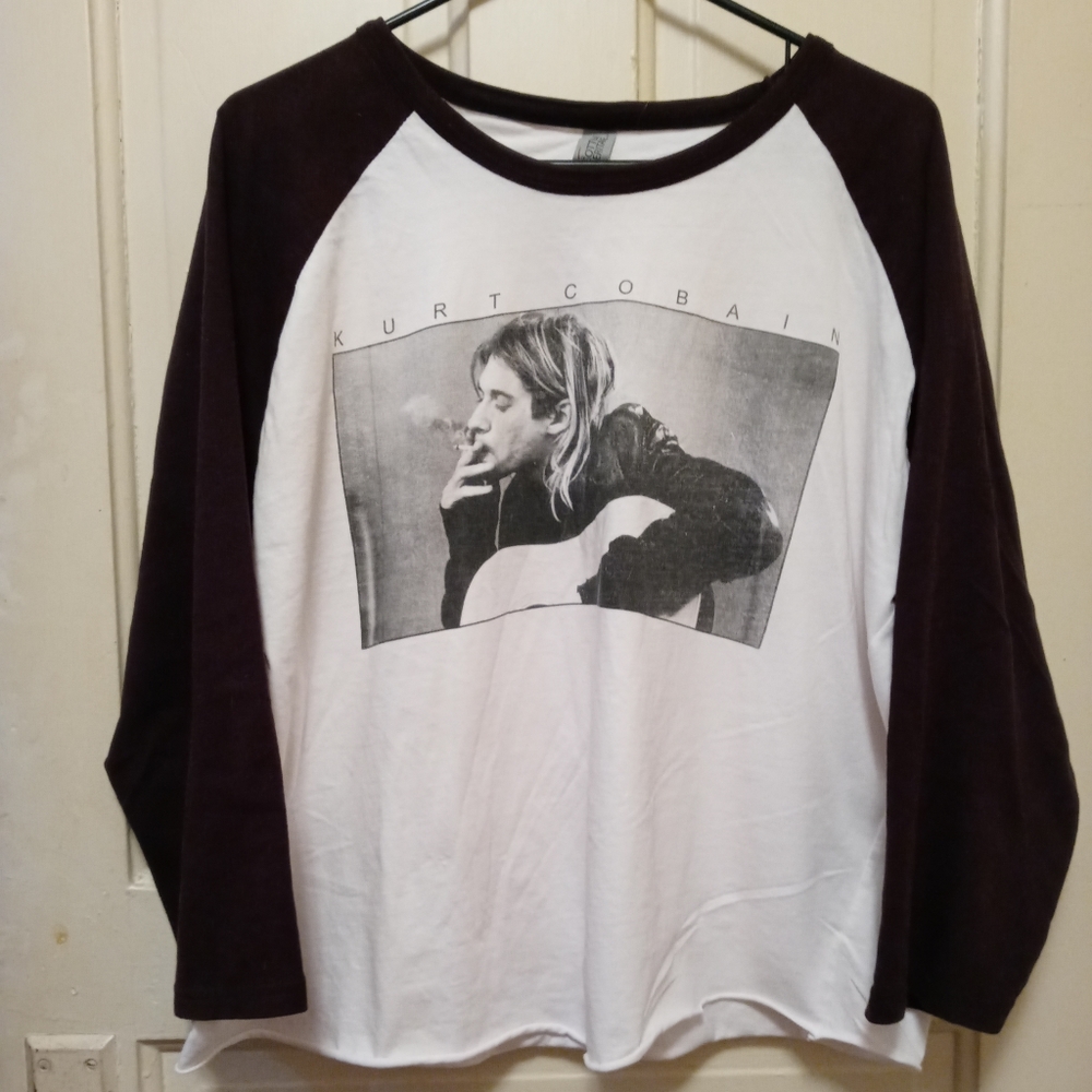 Kurt Cobain Crop Top. Size XL